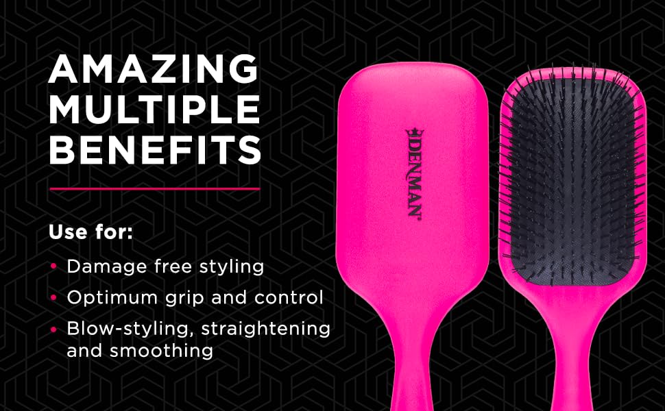 Щітка для волосся Denman D90L Tangle Tamer Ultra для довгих та густих волосся, рожева