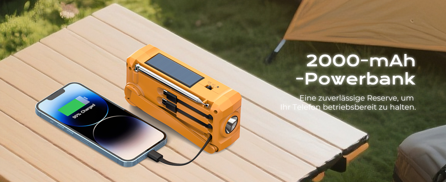 Радіо PRUNUS J-366 FM/AM/SW: Кисневе радіо, радіоприймач для надзвичайних ситуацій з акумулятором 2000mAh, ліхтарик, SOS-сигнал, зарядка для телефону. Чорний.