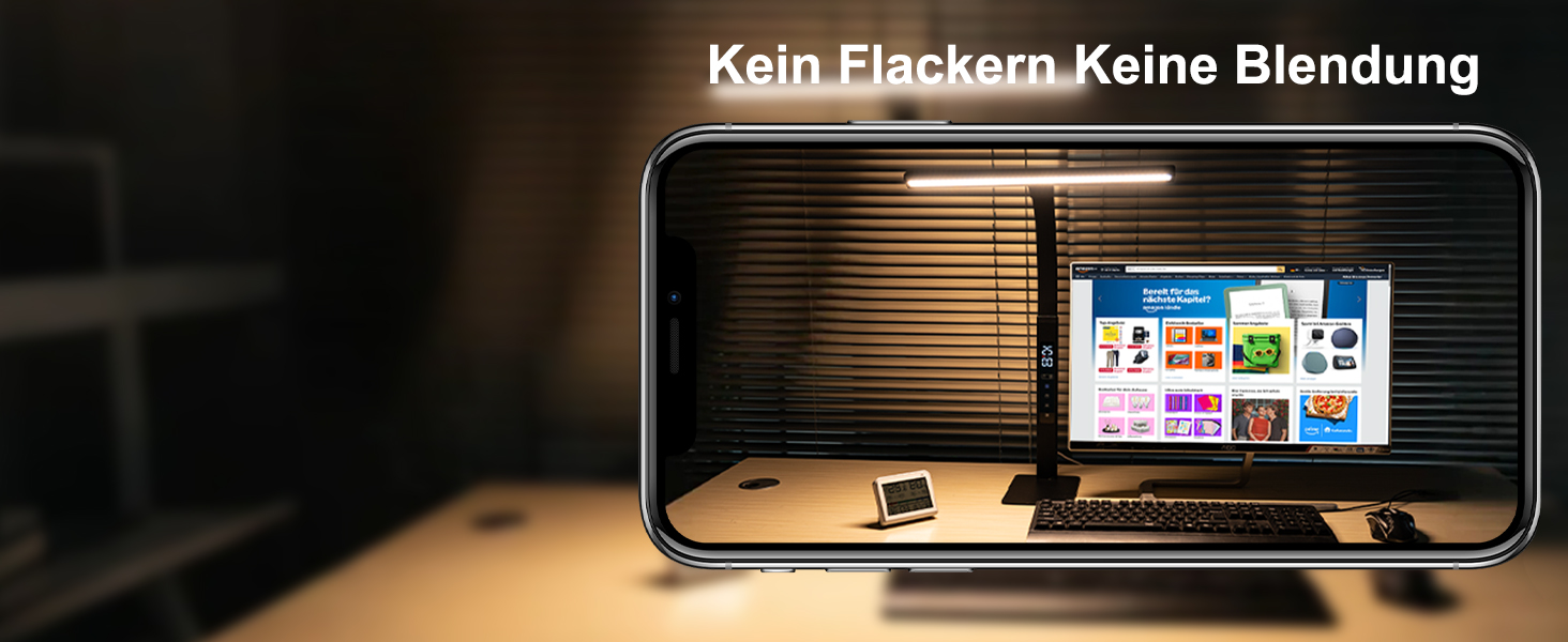 LED лампа настільна диммируемая 12W для офісу, дому та навчання, захист очей, світло дня, гнушийна шийка, 5 кольорів, плавне регулювання яскравості