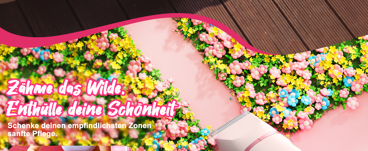 Електричний жіночий триммер 3-в-1 для тіла та інтимної зони з LED-дисплеєм, рожевий. Вологостійкий IPX7, USB-зарядка