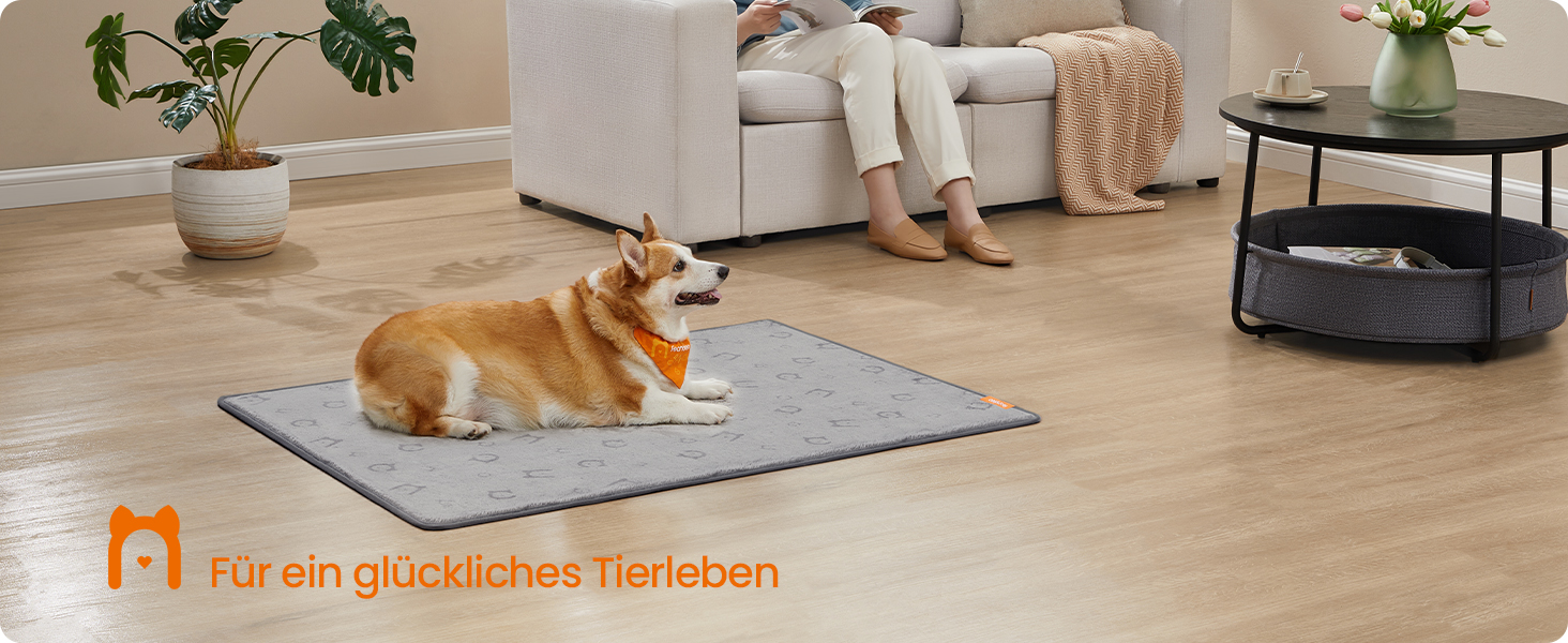 Водонепроникний килимок для собак Feandrea (2 шт.), 91 x 86 см, M, сірий. Зручний, слизький, вбираючий для собак, котів, кроликів