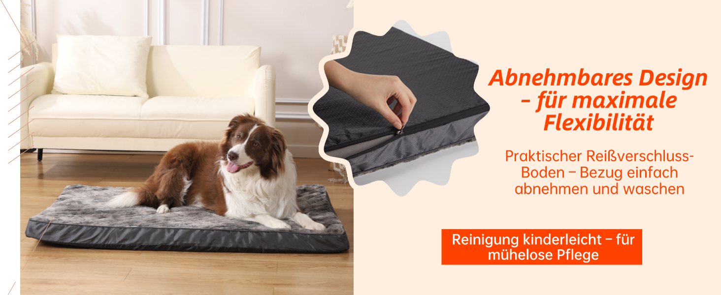 Ортопедичний лежак для собак, малий та середній розмір, трансформується (холодне/тепле), знімний та пральний, водовідштовхувальний, 75x50x7 см, M 75x50x7 (кольорове поєднання)