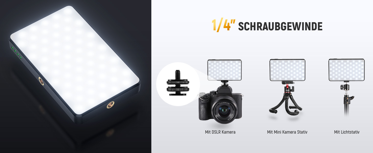 NEEWER BL120B Набір світла для селфі та татуювань LED, сумісний з iPhone, кліп-он CPL фільтр, штатив, тримач для телефону, заповнююче світло, видаляє відблиски для фотографії, відео, їжі, ювелірних виробів