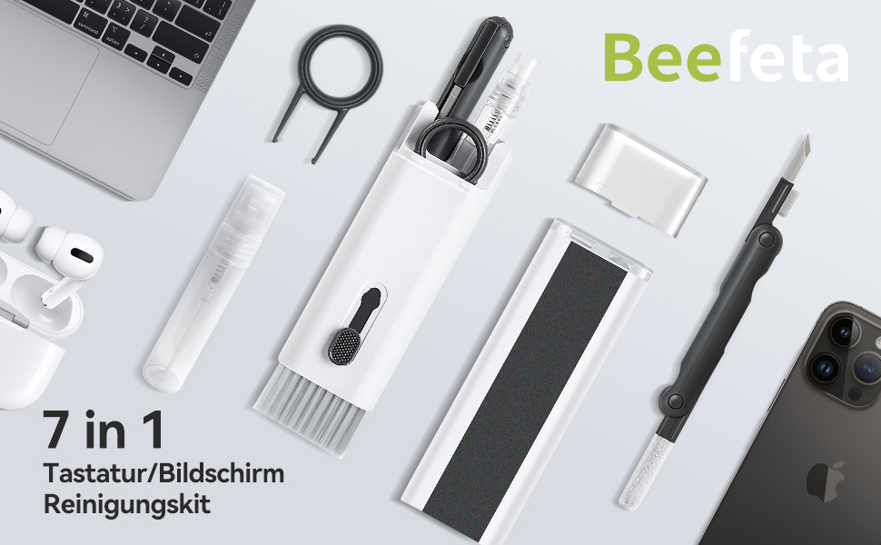 Набір для чищення 7 в 1: клавіатура, екран, AirPods Pro, ноутбук, телефон, монітор, камера