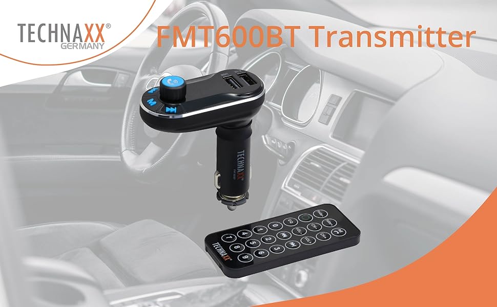 FM-трансмітер Technaxx FMT600BT з Bluetooth, MP3-плеєр, LCD-дисплей