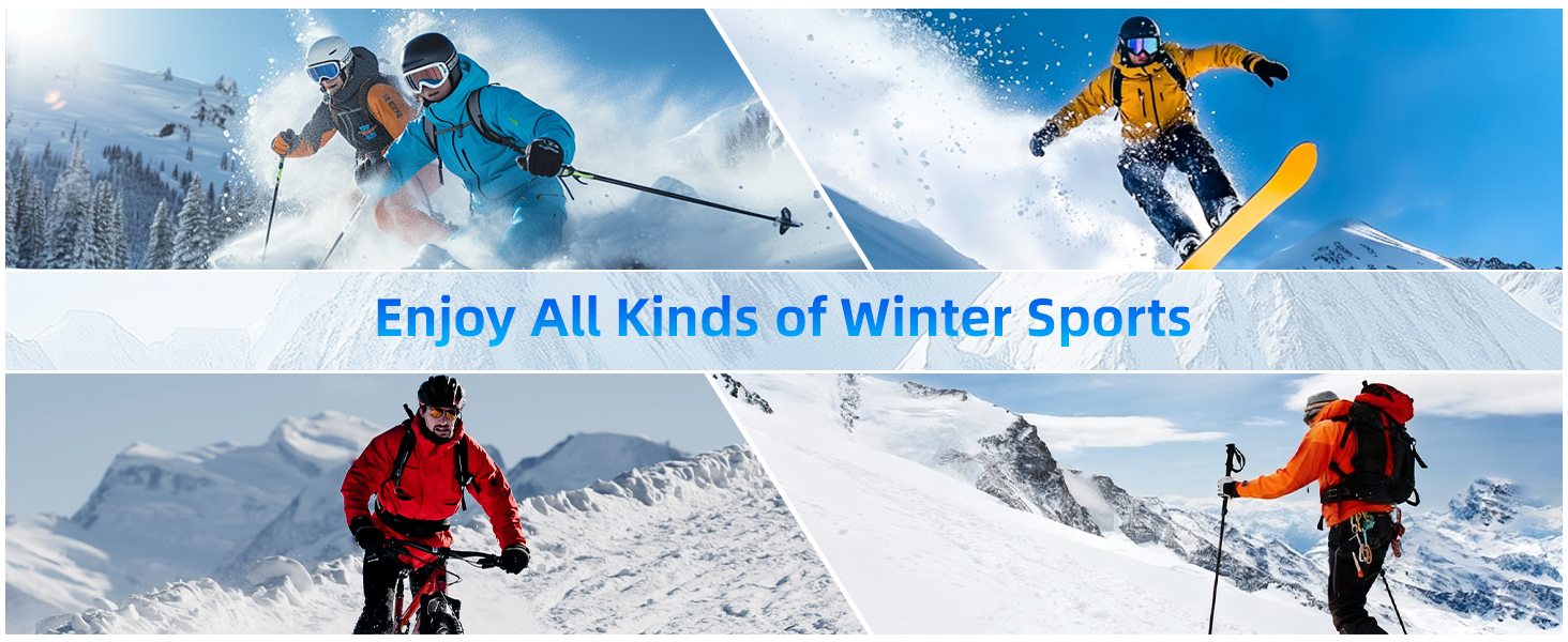 Електричні гріючі шкарпетки з акумулятором 6000mAh та керуванням через додаток, 4 режими нагріву, для чоловіків та жінок, для активного відпочинку: катання на лижах, кемпінг, піші прогулянки, м'які та зручні