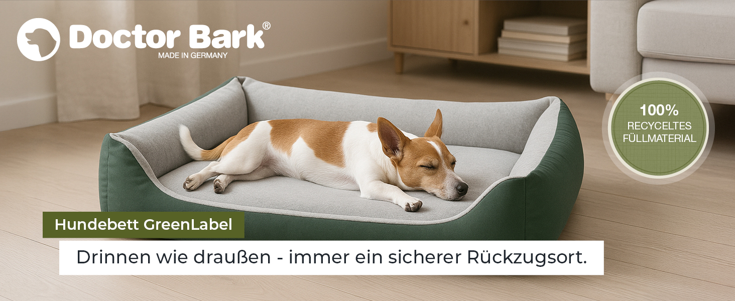 Ліжко для собак Doctor Bark Kleine Hunde - М'яке та зручне ліжечко для собак, миється, зносостійке, пухнасте - Зроблено в Німеччині, GreenLabel (S - 74x55 см, Сірий)