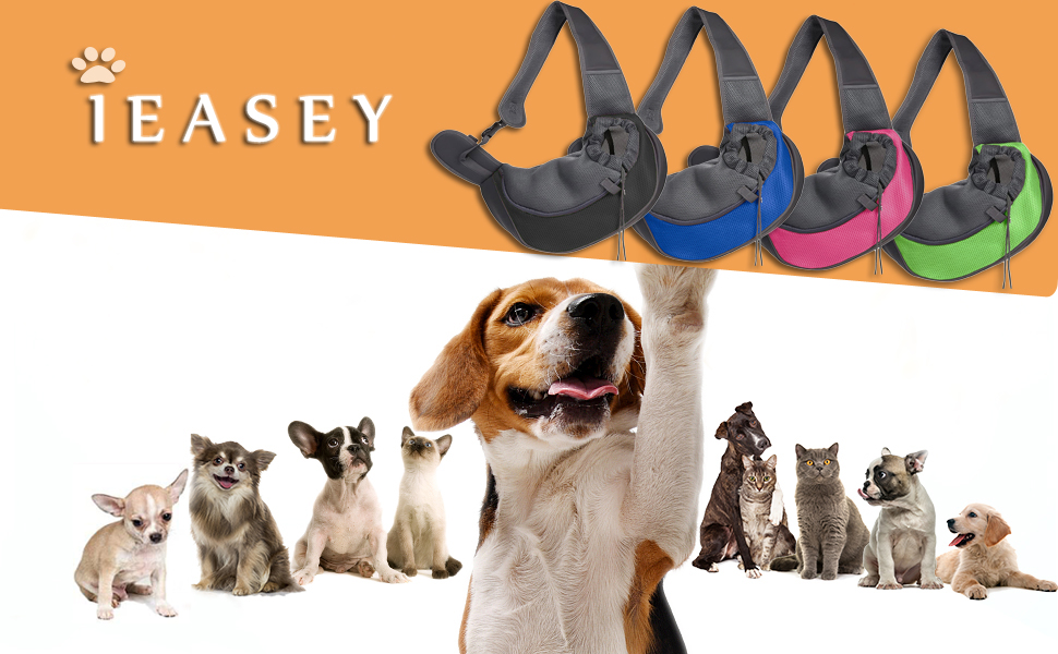 Переносна сумка-кенгуру для собак і котів, блакитна, 45 x 13 x 28 см, до 4.5 кг