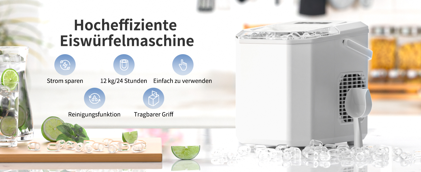 Професійний виробник льоду 12 кг/24 год. Ice Maker 1.5 л, швидкість виробництва 6-13 хв.