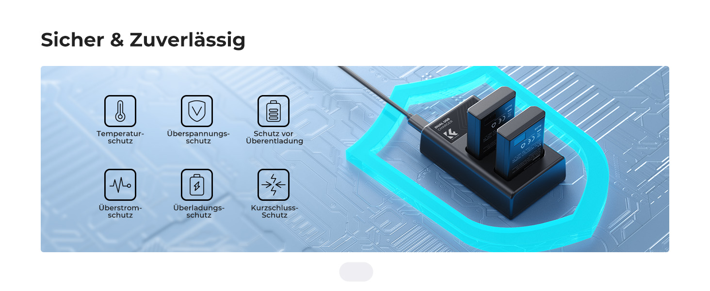 Акумулятор K&F CONCEPT EN-EL14 (2 шт.) та зарядний пристрій 2xUSB для Nikon D3500, D5600, D3200, D3300, D3400, D5500, Coolpix P7800, P7700, P7200, P7100, P7000