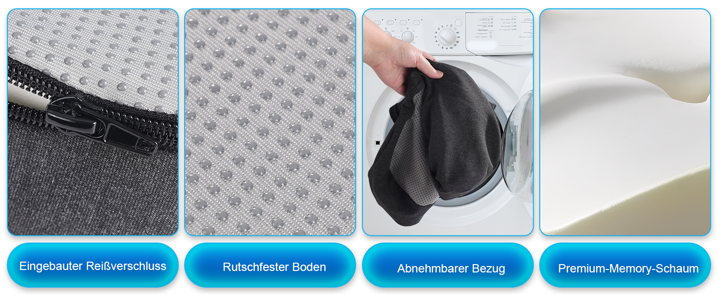 Подушка для сидіння SkyNY на офісне крісло: Memory Foam, для кукси, Sciatica, ергономічна, знімає тиск, для болю в сідниці та кукси