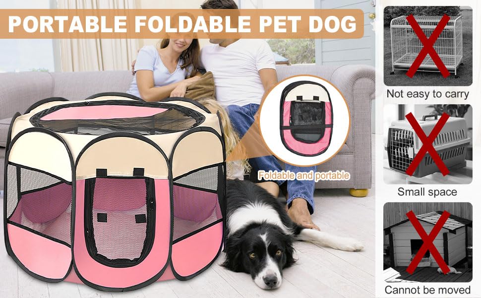 Портативний вольєр для цуценят, вольєр для собак, клітка для котів, вольєр для кроликів (сірий, S, 8). Сірий, 8, S