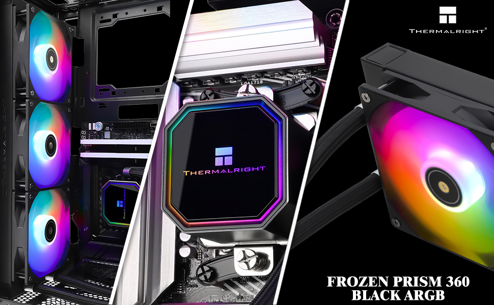 Система рідинного охолодження процесора Thermalright Frozen Prism 360 White ARGB, 360мм, 3 PWM вентилятори, для Intel LGA1700/1851/1200/115x та AMD AM4/AM5, Білий