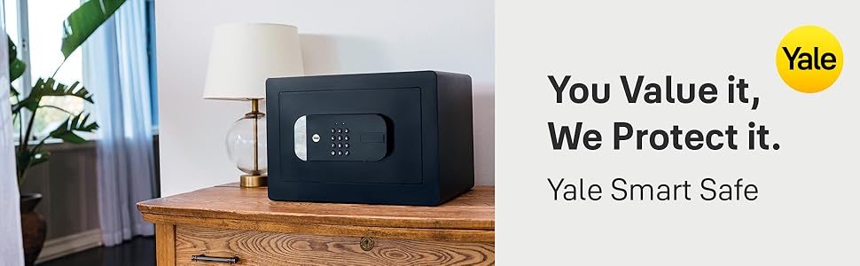 Сейф Yale YSEB400EG1 електронний з LCD-дисплеєм, сталевий, 38.5л, захист від взлому, офісний сейф