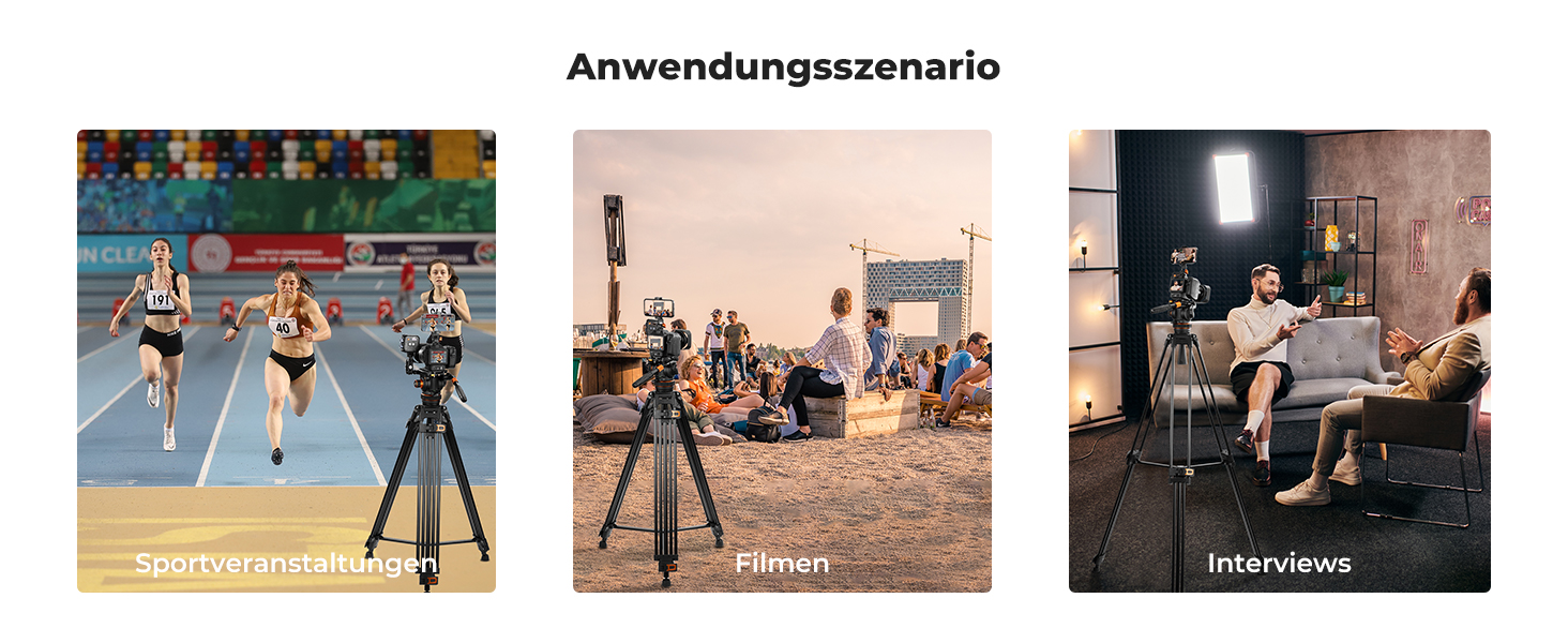 Штатив для камери K&F CONCEPT VA3+BV20: відео штатив з поворотним кріпленням, 184 см, для DSLR, відеокамер