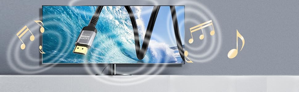 HDMI кабель Soonsoonic 5 метрів 4K 60Hz HDR, Ethernet, для TV, монітора, ноутбука, Xbox, PS4/PS5