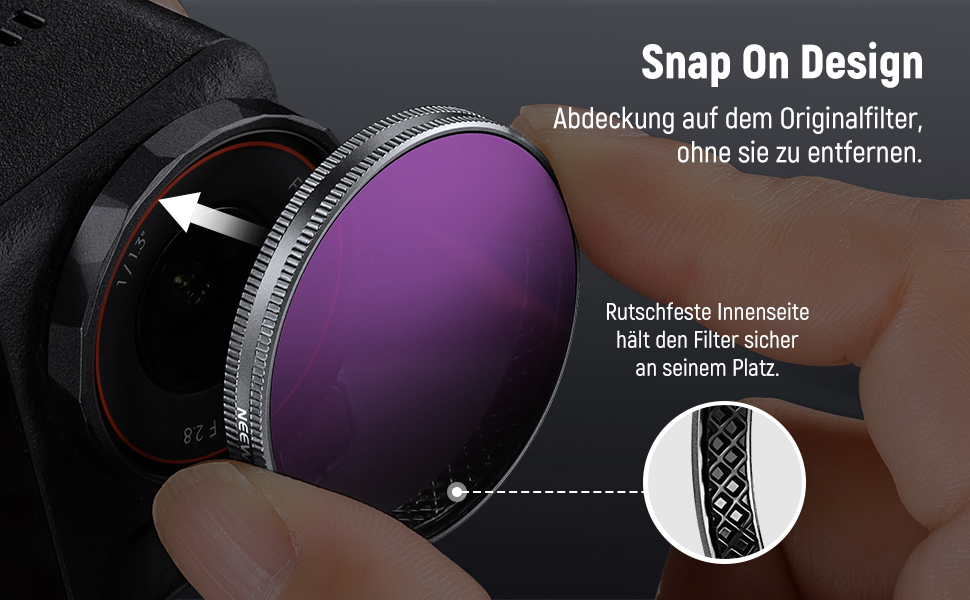 Набір фільтрів ND NEEWER для DJI Osmo Action 5 Pro/4/3 (6 шт.): ND8, ND16, ND32, ND64, ND256, CPL. Фільтри з HD оптичного скла, з мікрофіброю. Аксесуари для екшн-камери