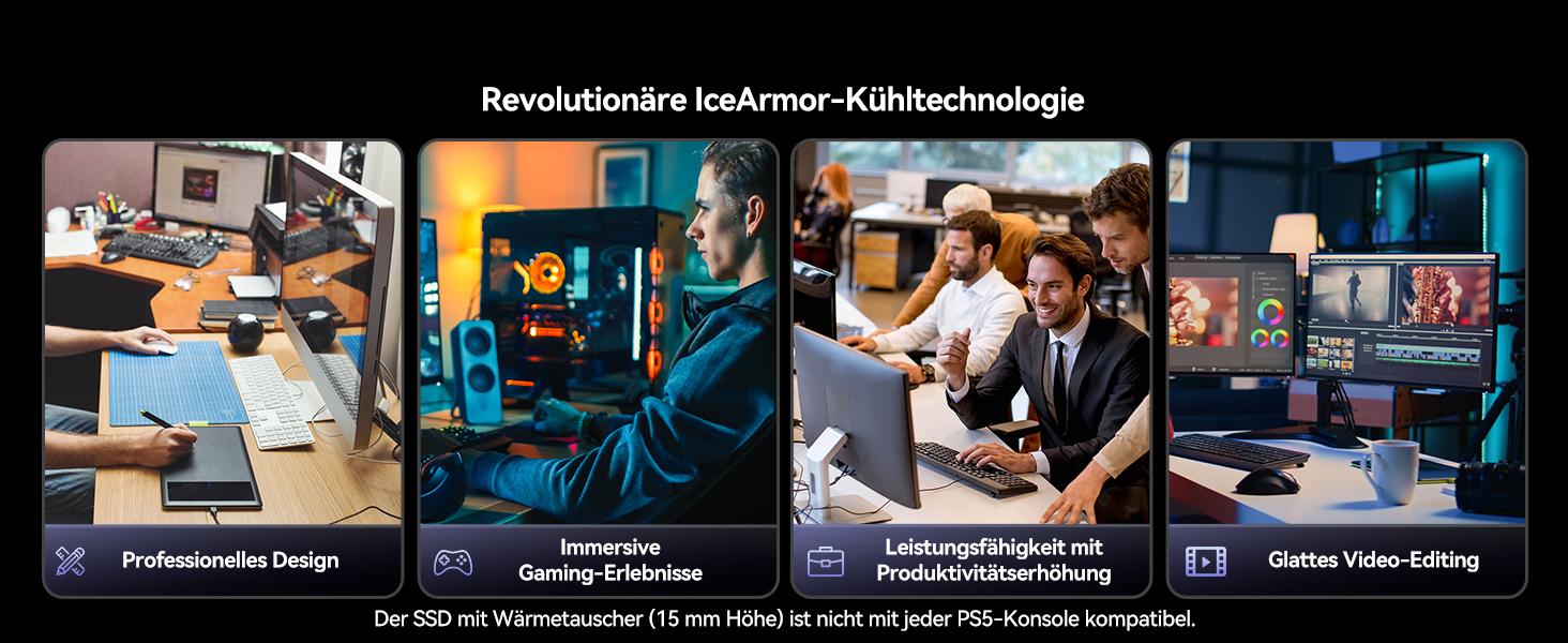 SSD Orico IG740PRO 4TB PCIe 4.0 NVMe M.2 - Швидкість до 7100 МБ/с, 3D NAND TLC, з радіатором для ПК, ноутбука та PS5