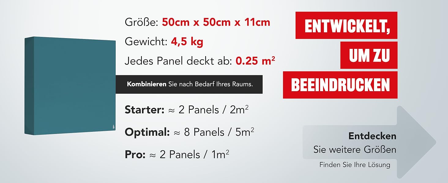 Акустична панель Addictive Sound Schallabsorber Wand Premium для стін та стелі, звукопоглинаюча панель класу A, 100x50x11 см, колір бордовий (Burgundy)