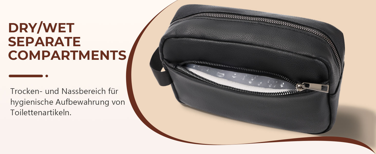Чоловіча/Жіноча дорожня косметичка, валізка, сумка для туалетних аксесуарів 24x14x7 см (Чорний)