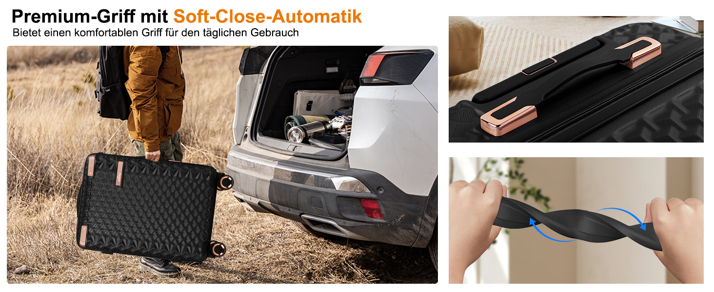 Набір валіз Homelux 3 шт. Бежевий, ABS, Hartschale (твердий корпус), M-L-XL, 1003-beige