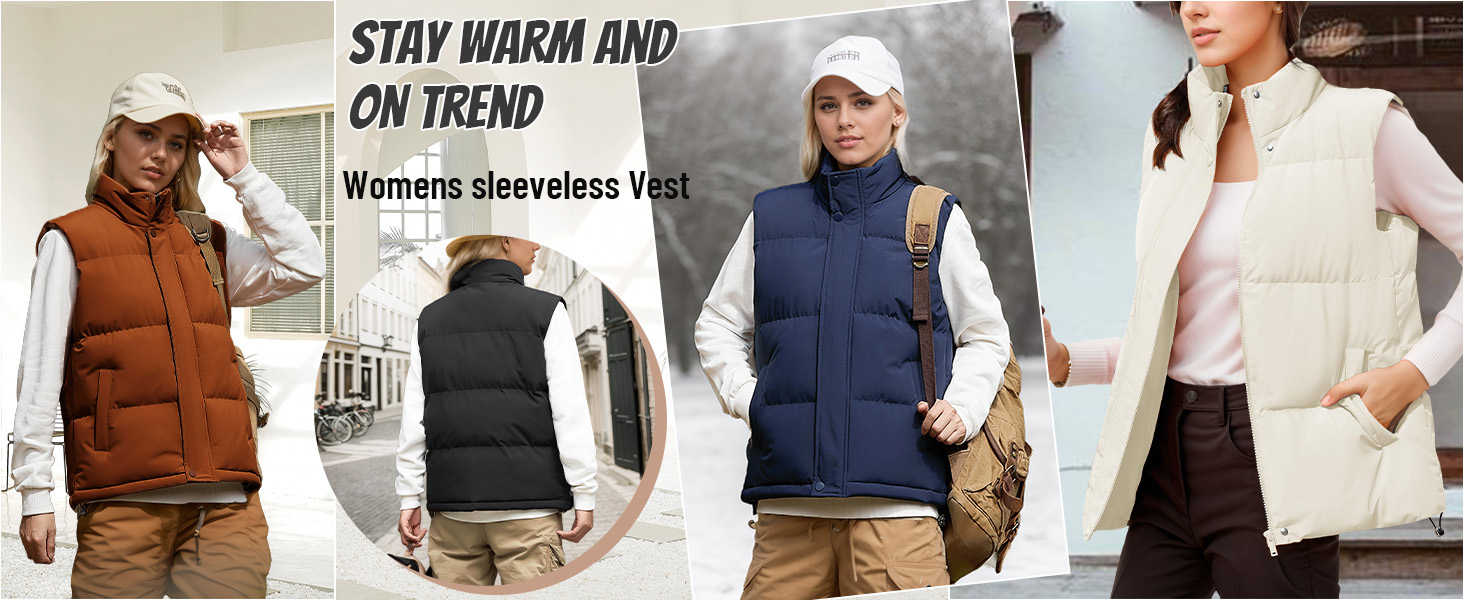 Жіноча жилетка FEOYA: тепла зимова жилетка без рукавів з кишенями, біла, розмір L