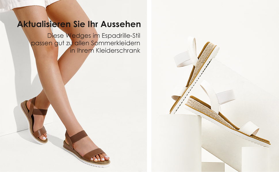 Жіночі сандалі DREAM PAIRS на еластичних ремінцях, чорні, 43 EU - зручні для відпочинку та прогулянок