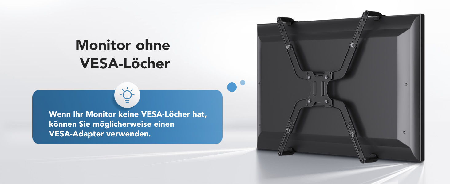 Кріплення для монітора HUANUO, 13-49 дюймів, регульований, підтримує 2-12 кг, з USB, VESA 75/100 мм