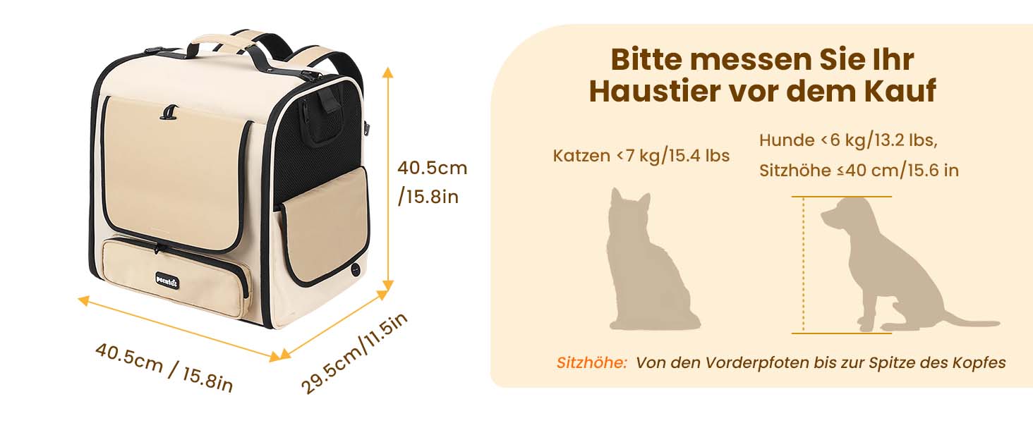 Pecute Рюкзак-переноска для котів та маленьких собак, темно-зелений. Зручний, вентильований, для подорожей, хайкінгу та кемпінгу