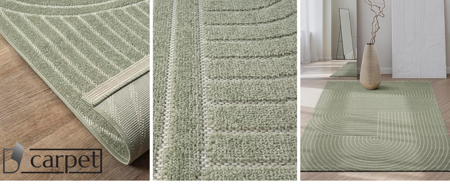 Килим Santo Plus для вітальні та спальні: якісний, легкий у догляді, довговічний, сучасний дизайн, підходить для вулиці, кремовий, 160 x 220 см