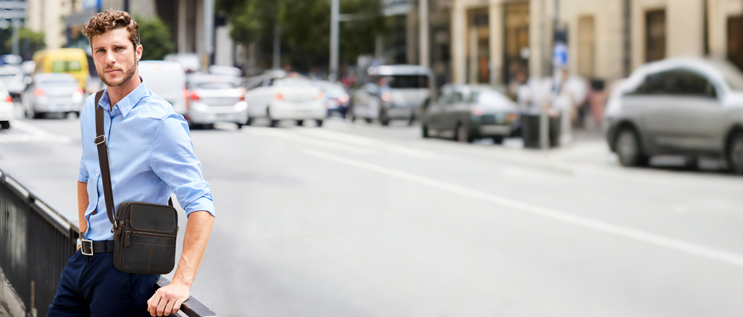 Чоловіча сумка на плече BAIGIO Oxford: компактна, з відділенням для iPad, регульованим ремінцем, чорна