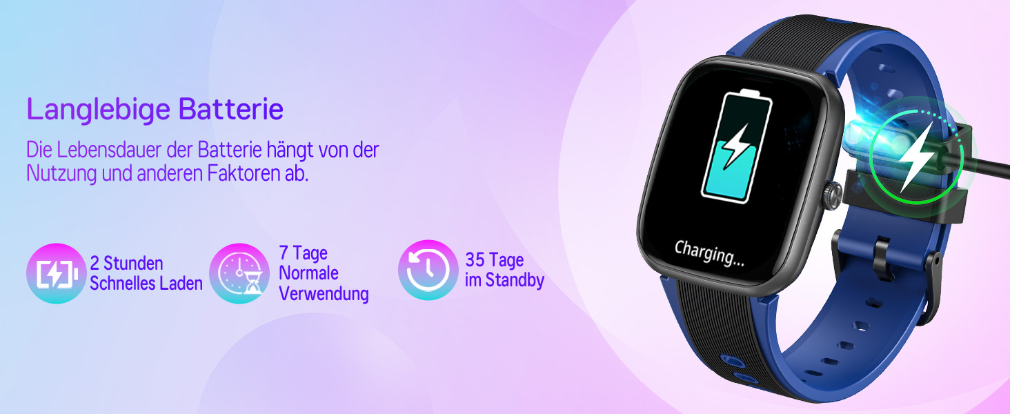 Дитячий розумний годинник Smartwatch Kinder з водозахистом та фітнес-трекером. 1,75