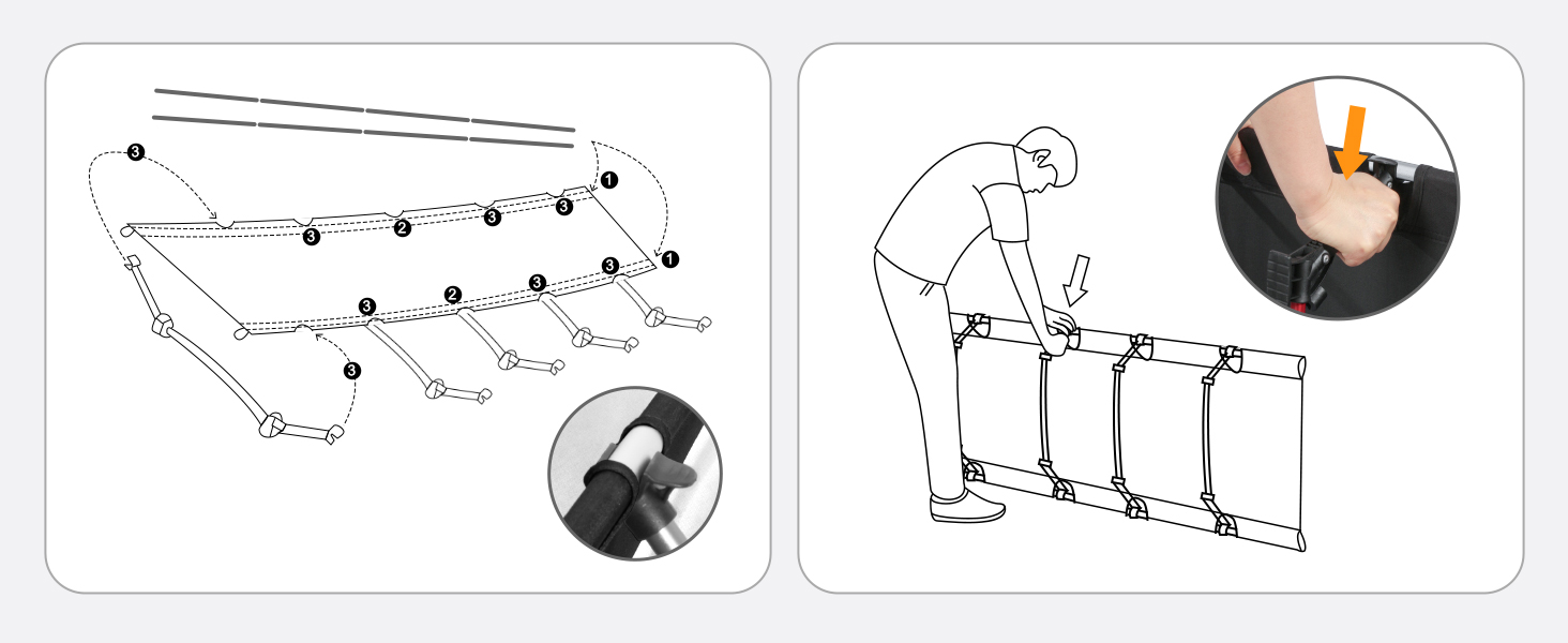 Кемпінгове ліжко Join Nature Ultraleicht: легке, складане, для дорослих, чорне