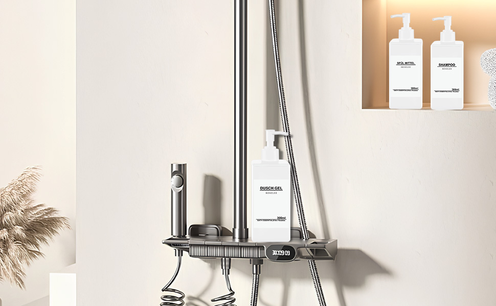 Набір дозаторів для мила Roselee (4 шт.), 300 мл, пластик, для кухні та ванної кімнати