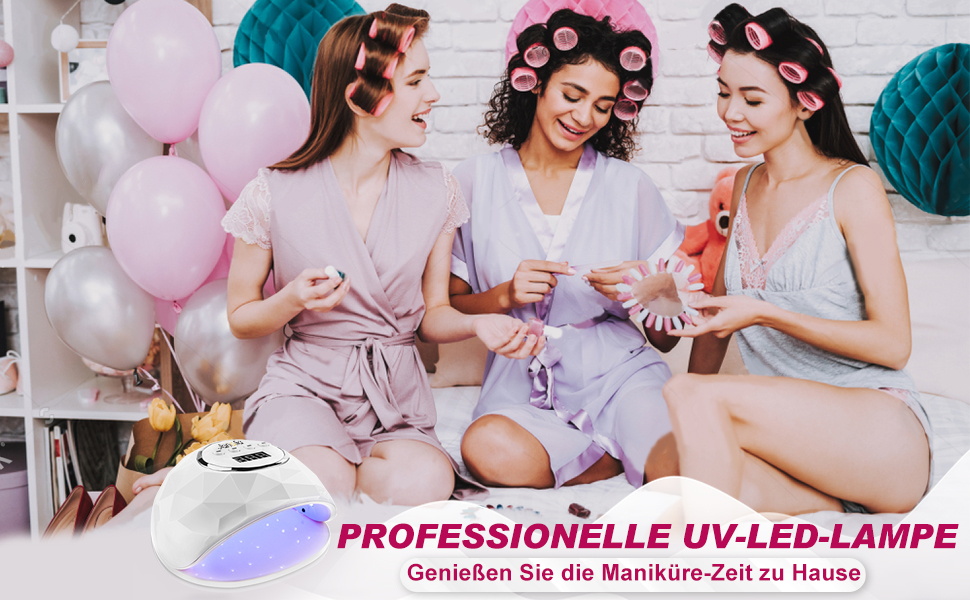 Лампа для сушіння нігтів Janolia 86W UV LED з сенсором та LCD дисплеєм для гель-лаку, професійна, з таймером, для нігтів рук та ніг