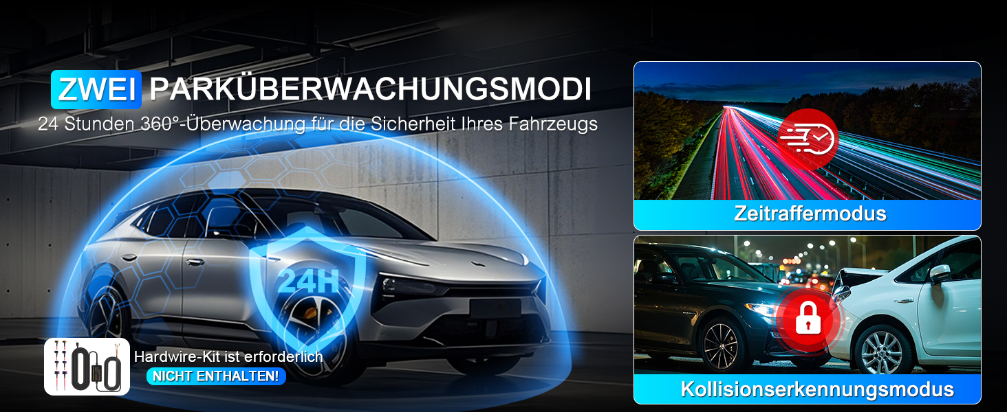 Відеореєстратор у машину 4K Dual Dashcam з CPL фільтром, 360°, WiFi, IPS, Нічне бачення, G-сенсор, Паркувальний режим, 64GB SD карта