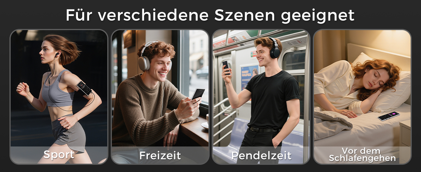 MP3 плеєр з Bluetooth 5.3 та карткою пам'яті 128ГБ, Hi-Fi плеєр з динаміком та навушниками, металевий корпус, акумулятор на 36 годин, для дітей, школи та подорожей