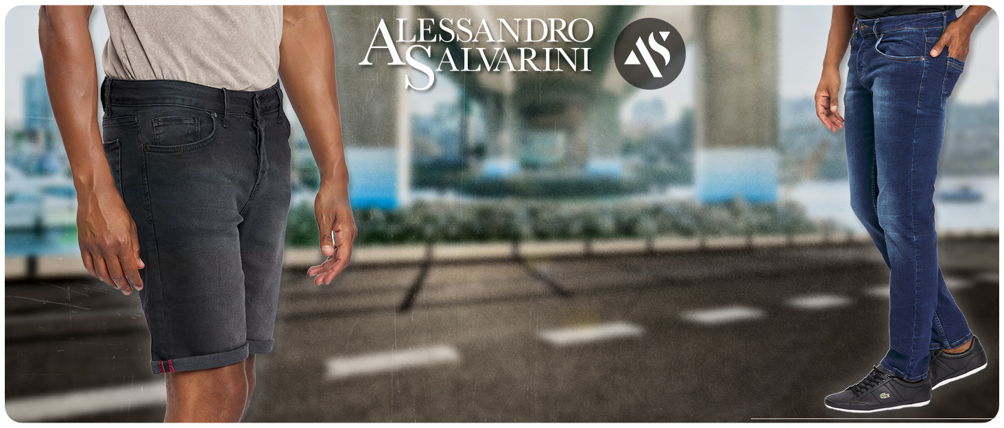 Чоловічі джинси Alessando Salvarini Slim Fit білі, еластичні, розмір 31W/30L