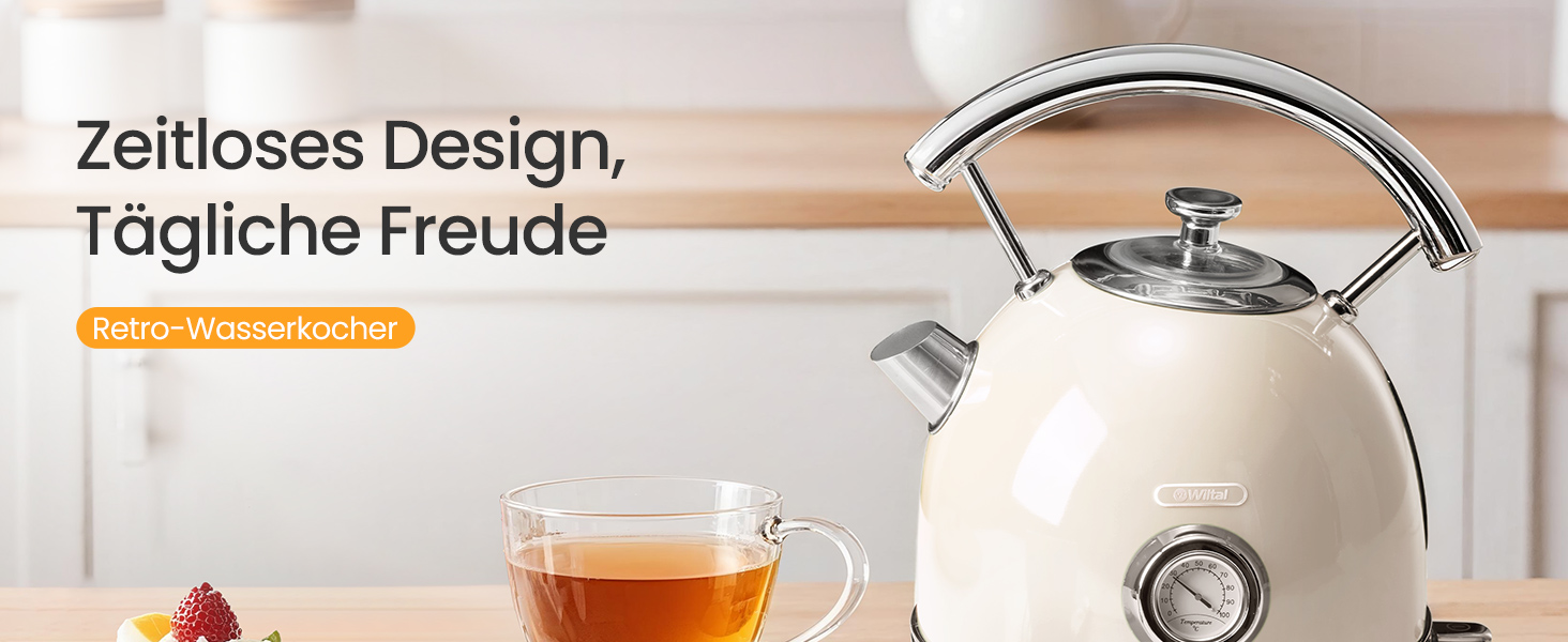 Ретро чайник з нержавіючої сталі, електрочайник та тостер-сет, 2200 Вт, 1.8 л, для чаю, кави, дитячого харчування, без BPA. Зелений (Вінтаж Кремовий)