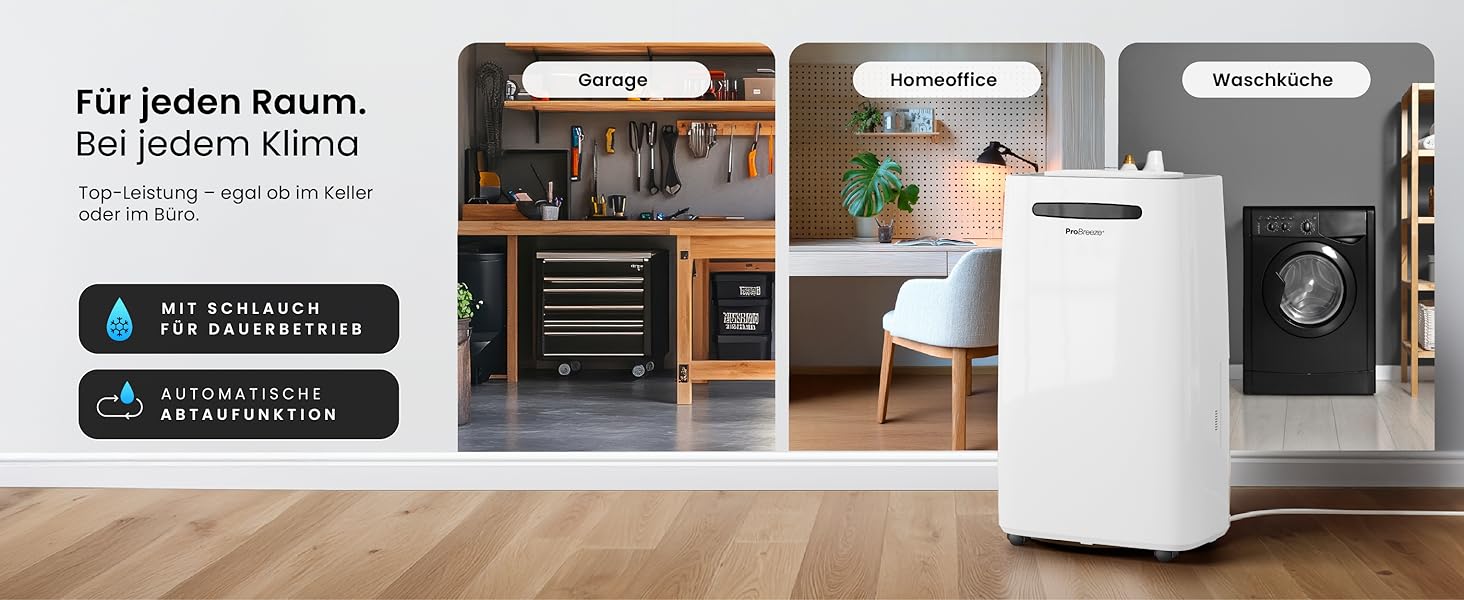 Про Бріз - Вологопоглинач повітря 25л/добу, 30 м², 4 режими, таймер, Smart App - від вологи та плісняви