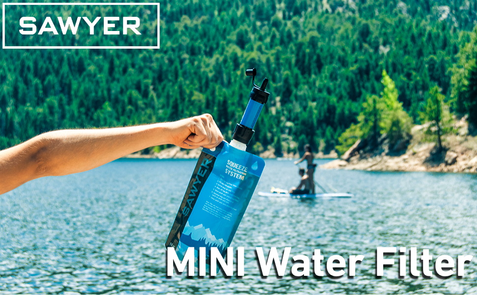 Міні-фільтр для води Sawyer PointONE для туризму, видаляє 100% мікропластику та 99,99999% бактерій