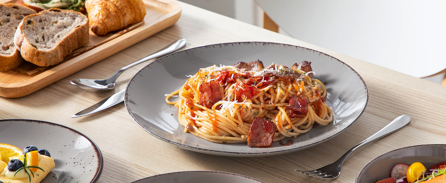 Набір посуду Vancasso NAVIA, 24 елементи, кераміка, сірий, для 4 осіб