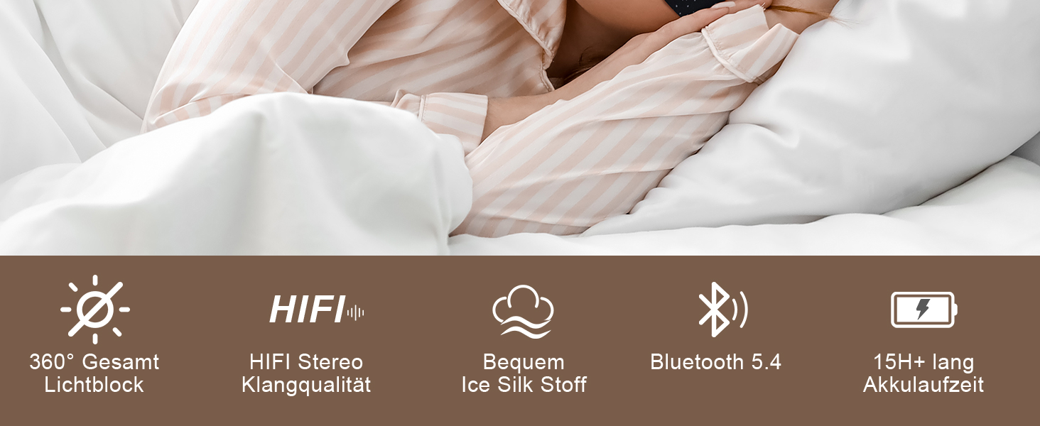 Маска для сну з навушниками Bluetooth V5.4, 3D маска для сну, дихаюча для жінок та чоловіків, бавовняна маска для очей, що миється, з мікрофоном для подорожей/дрімоти/йоги/медитації (Чорний зоряне небо)