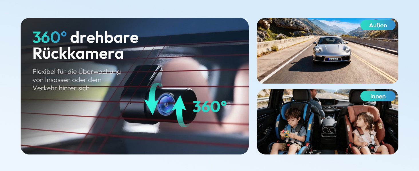 Автомобільний відеореєстратор BOTSLAB G980H 4K Dual (передній та задній), GPS, WiFi, ADAS, нічна зйомка, кут 170°, IPS дисплей 2.45