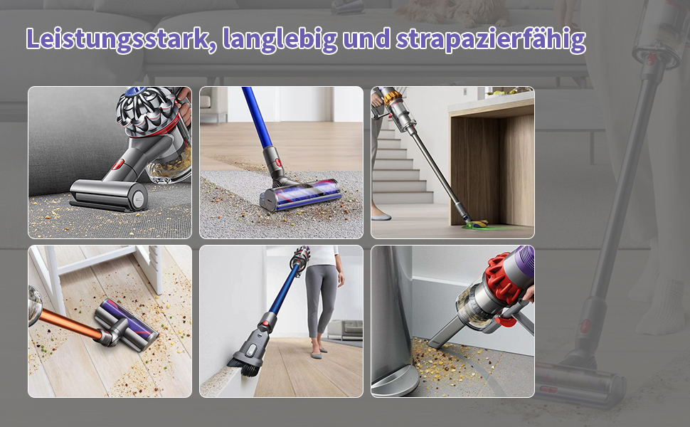 Запасний акумулятор V8 для пилососів Dyson, 4600mAh, сумісний з моделями SV10 Absolute Animal Fluffy Motörhead Exclusive Total Clean (2 фільтри + 1 викрутка + 3 шурупи + 1 щітка)