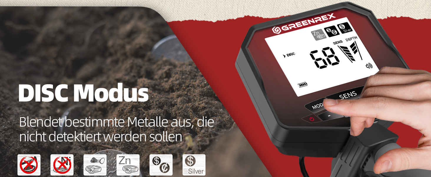 Металошукач GreenRex Profi: водонепроникна котушка 25.4 см, LCD-дисплей, для дорослих та дітей, DSP-чіп, для пляжу, під водою та саду