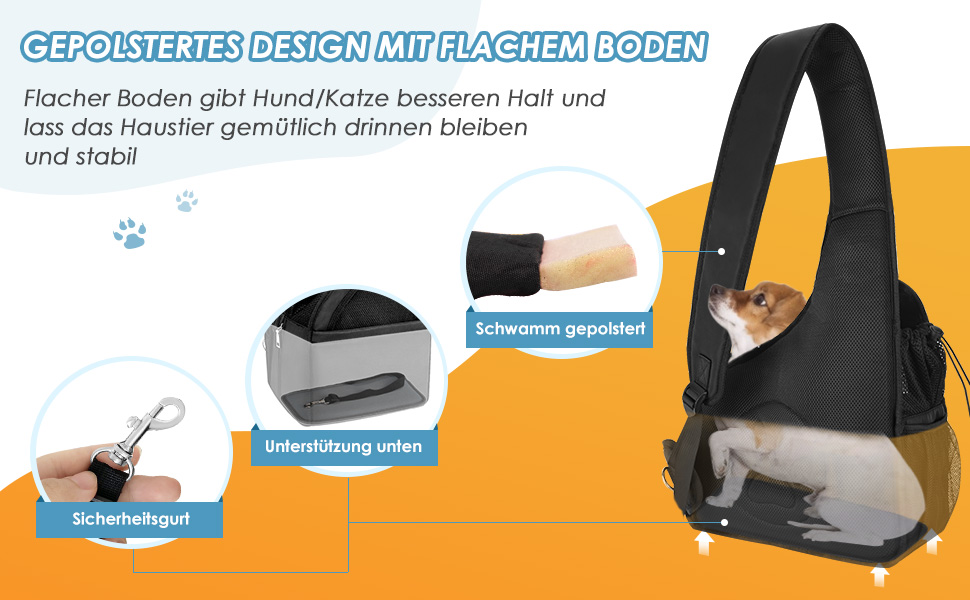 Чорна переносна сумка-переноска для собак до 3 кг, регульований ремінь, дихаюча сітка, міцна основа, кишеня, для цуценят