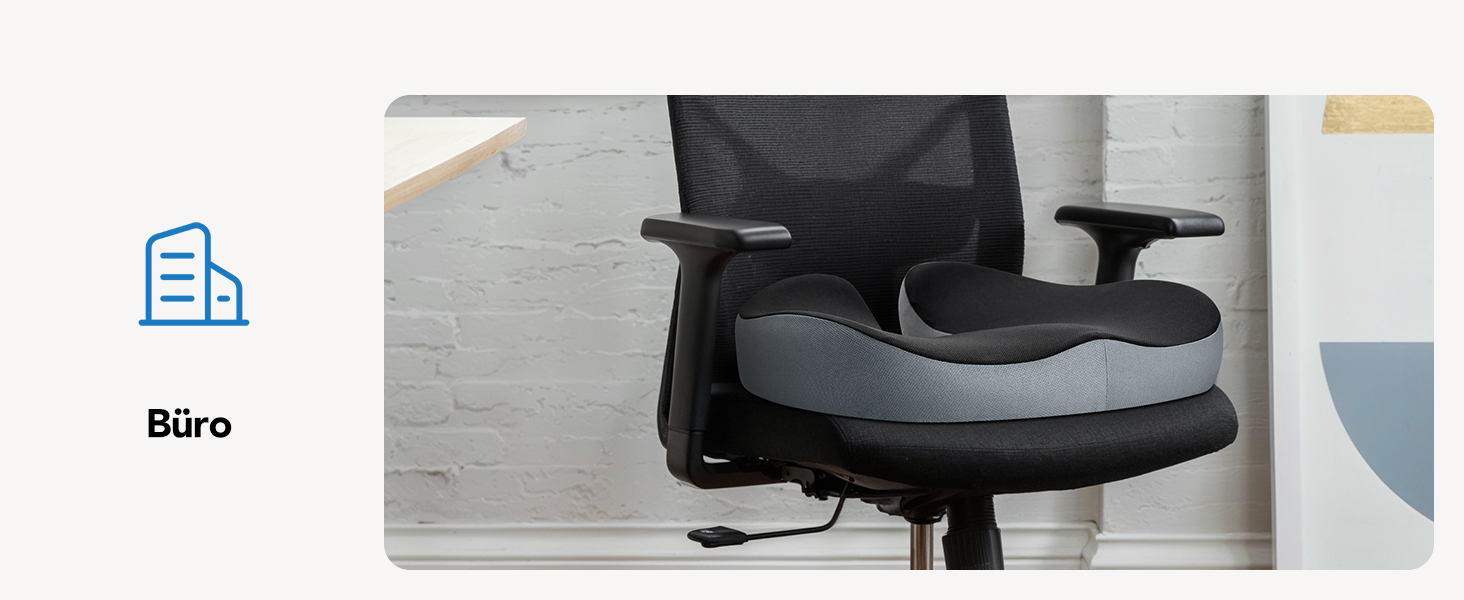 Подушка для офісного крісла HUANUO: велике сидіння з піною з пам'яті. Зняття напруги з попереку та куприка. Підходить для офісних крісел, автомобільних сидінь та крісел-колісних. Ідеально для тривалого сидіння. Не слизька.