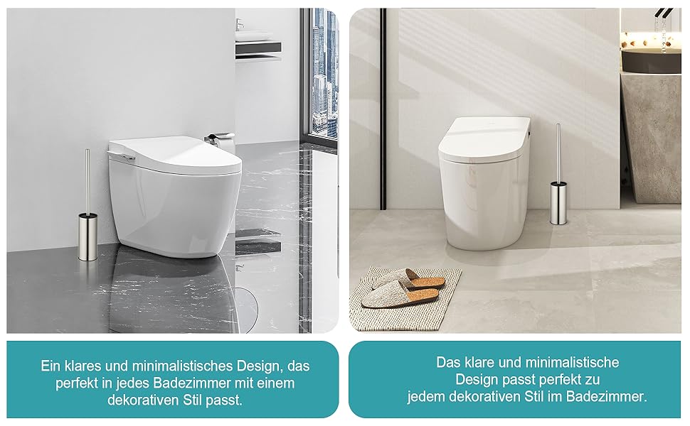 Тримач для унітазної щітки BGL, нержавіюча сталь, кольоровий, круглий, окремо розташований, для ванної кімнати (нікель)