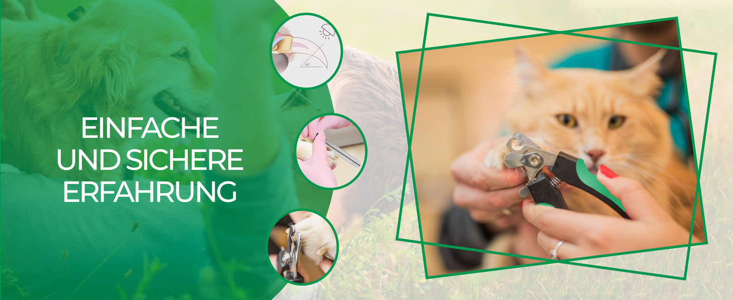 Професійні когтерізки для собак та котів Candure з пилочкою, нержавіюча сталь, 15 см, безпечний захист